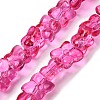 Transparent Glass Beads Strands GL-CBAAE04-01E-1