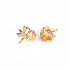 Brass Micro Pave Clear Cubic Zirconia Peg Bails Charms KK-T062-161G-NF-2
