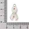 Breast Cancer Pink Awareness Ribbon Theme Alloy Enamel Pendants ENAM-C026-01A-S-3