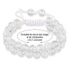 Sparkling Round Glass Braided Bead Bracelet BJEW-SW00082-01-2