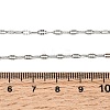 Tarnish Resistant 304 Stainless Steel Dapped Cable Chain Necklaces STAS-O053-03P-3