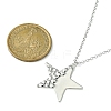 Non-Tarnish 304 Stainless Steel Pendant Necklace for Women NJEW-JN04387-01-3