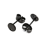 Ion Plating(IP) 304 Stainless Steel Stud Earring Findings STAS-P198-25-6mm-B-2