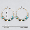 Bohemian Colorful Natural Stone Beaded Hoop Earrings for Women TC8754-6-1