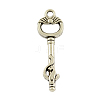 Tibetan Style Alloy Skeleton Key Pendants TIBEP-20586-AS-LF-1