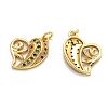 Brass Micro Pave Cubic Zirconia Pendants ZIRC-O039-15G-2