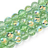 Transparent Electroplate Glass Beads Strands EGLA-N012-001-B13-1