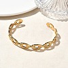 304 Stainless Steel Cuff Bangles BJEW-A160-01G-3