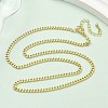 3MM Brass Curb Chain Necklaces NJEW-P339-03G-3
