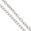201 Stainless Steel Sun Pendant 304 Stainless Steel Twisted Chain Cable Chain OT Necklaces NJEW-JN05786-5