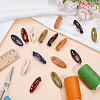 36Pcs Resin Safety Pin Brooches JEWB-OC0001-12-4