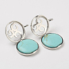 Synthetic Turquoise Pendants G-G910-I11-1