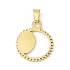 PVD Vacuum Plating 304 Stainless Steel Pendants STAS-A062-16G-2