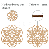 Laser Cut Wooden Wall Sculpture WOOD-WH0113-037-3