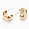 Brass Half Hoop Earrings X-KK-R117-036-NF-2