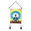 Chakra Cloth Wall Hanging Tapestry HJEW-M003-03E-2