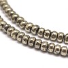 Rondelle Natural Pyrite Beads Strands G-I126-12-8x4mm-3
