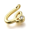 Brass Micro Pave Cubic Zirconia Pendants KK-B132-12G-V-2