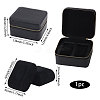 Imitation Leather Double Watch Storage Zipper Boxes CON-WH0089-227A-2