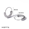 304 Stainless Steel Hoop Earrings for Women WG550E7-02-1