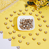Handmade Polymer Clay Rhinestone European Large Hole Beads with Silver Color Plated Brass Cores FPDL-PA0001-02E-4