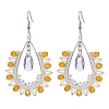 Handmade Glass Seed Beads Teardrop Dangle Earrings EJEW-MZ00296-03-1