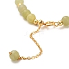 Natural Xiuyan Jade Bead Bracelets BJEW-E098-18G-3