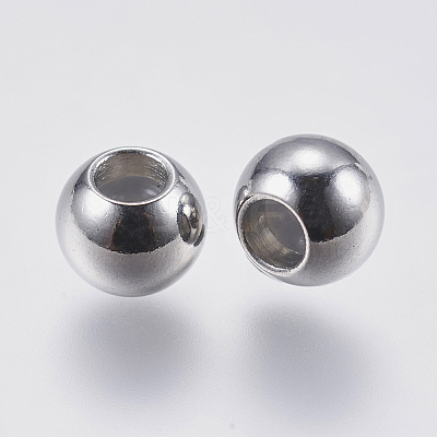 201 Stainless Steel Beads STAS-F195-007P-6mm-1