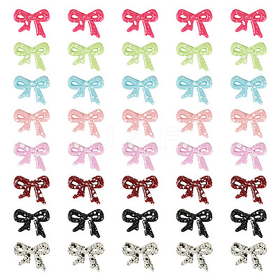 40Pcs 8 Colors Spray Painted Opaque Acrylic Beads MACR-TA0002-66-1