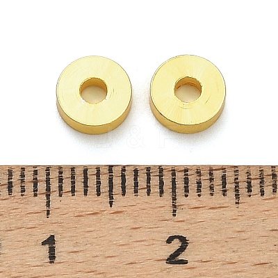 Flat Round Brass Beads KK-A276-06G-1