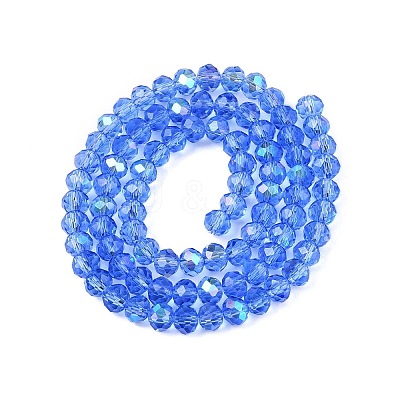 Electroplate Glass Beads Strands EGLA-A044-T6mm-L14-1