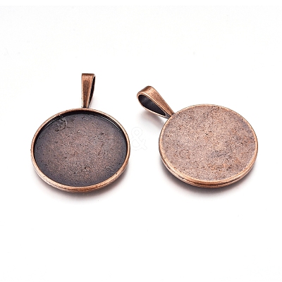 Alloy Pendant Cabochon Settings X-PALLOY-2419-R-FF-1