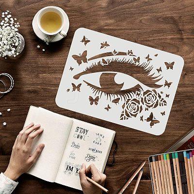 Plastic Reusable Drawing Painting Stencils Templates DIY-WH0202-267-1