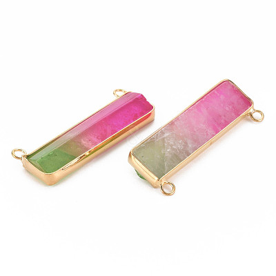 Natural Quartz Crystal Connector Charms G-N326-111-1