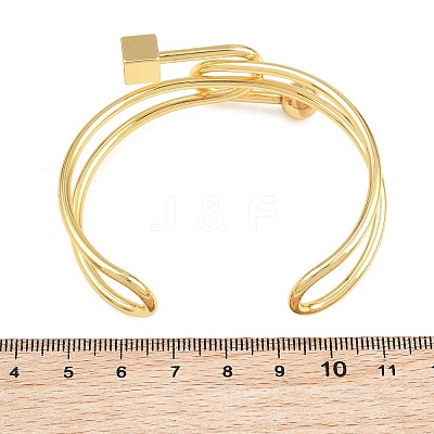 Brass Knot Open Cuff Bangles for Women KK-CBA5A76-03G-1