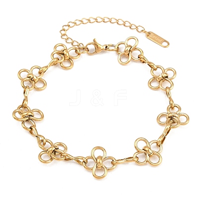 304 Stainless Steel Link Chain Bracelets for Women BJEW-A161-01B-G-1