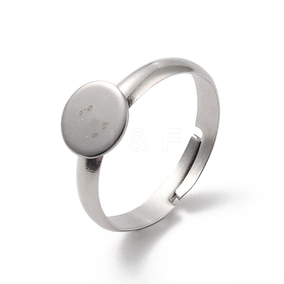 Non-Tarnish 304 Stainless Steel Pad Ring Settings X-STAS-K278-11B-P-1