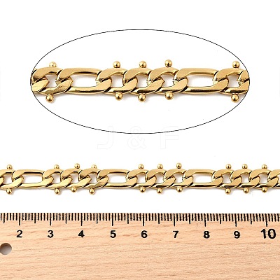 Ion Plating(IP) 304 Stainless Steel Figaro Chains CHS-V001-03G-1