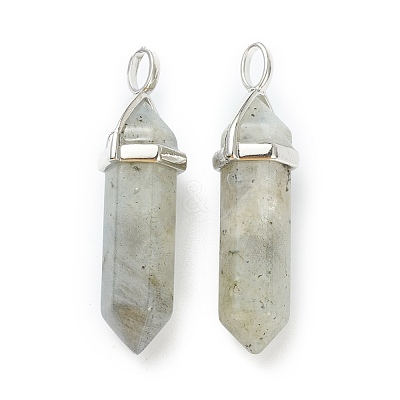 Natural Labradorite Pointed Pendants G-M378-01P-A29-1