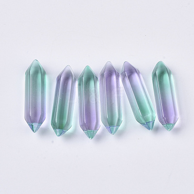 Two Tone Glass Double Terminated Point Beads GLAA-S167-12J-1