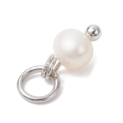 Natural Cultured Freshwater Pearl Potato Charms PALLOY-JF04505-02-1