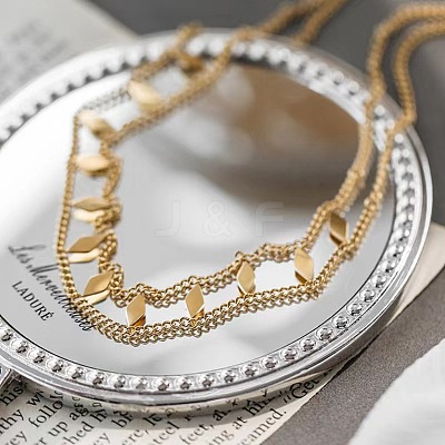 Rhombus Hollow Diamond 304 Stainless Steel Choker Necklaces FS-WGEDF7A-01-1