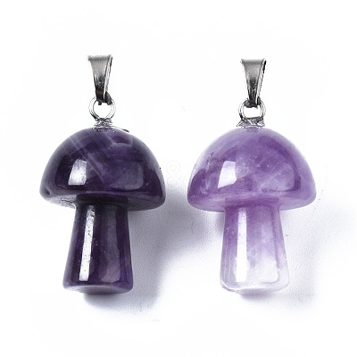 Natural Amethyst Pendants X-G-N0325-10D-1