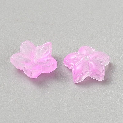 Baking Paint Handmade Lampwork Bead Cap LAMP-WH0009-21C-1