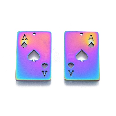 Ion Plating(IP) 201 Stainless Steel Pendant STAS-B027-11MC-1