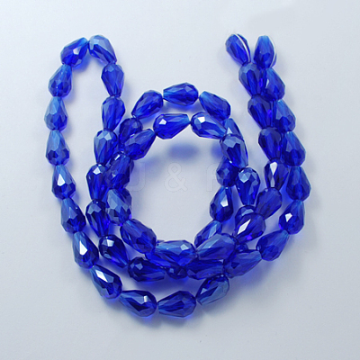 Electroplate Glass Beads Strands X-EGLA-R008-15x10mm-8-1