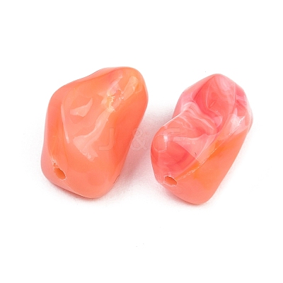 Opaque Acrylic Imitation Gemstone Beads OACR-G064-01A-1
