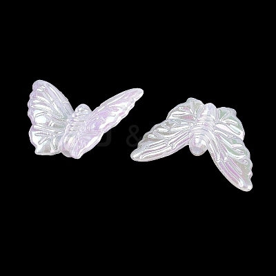 Plating Opaque Acrylic Imitation Shell Beads OACR-P039-02B-1