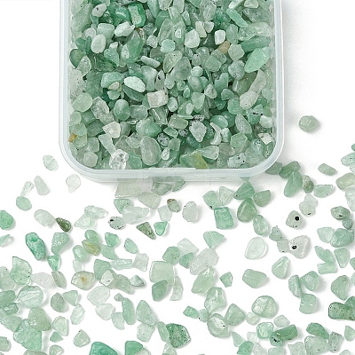 50G Natural Aventurine Chip Beads G-YW0001-82-1