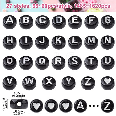 DIY Letter Stretch Bracelet Making Kit DIY-YW0007-60B-1